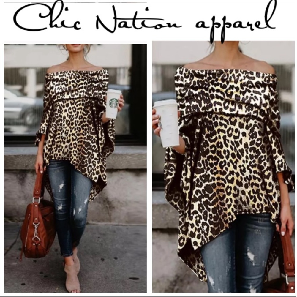 ☮️☮️☮️☮️

 Leopard Animal top poncho - Picture 2 of 8